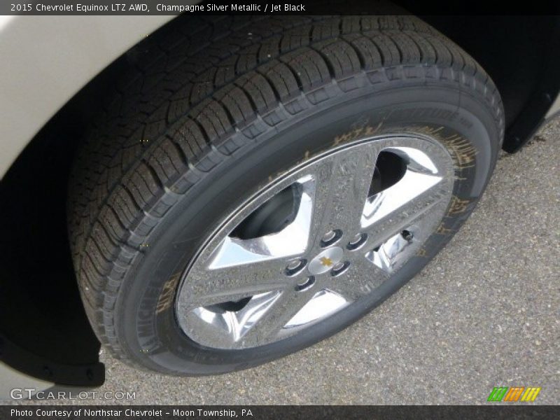 Champagne Silver Metallic / Jet Black 2015 Chevrolet Equinox LTZ AWD