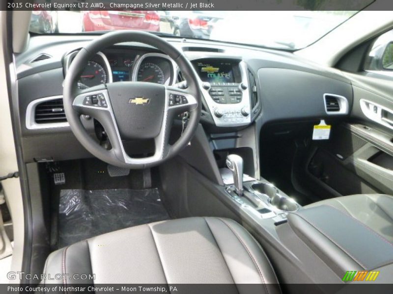 Champagne Silver Metallic / Jet Black 2015 Chevrolet Equinox LTZ AWD