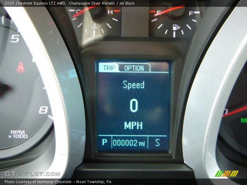 Champagne Silver Metallic / Jet Black 2015 Chevrolet Equinox LTZ AWD