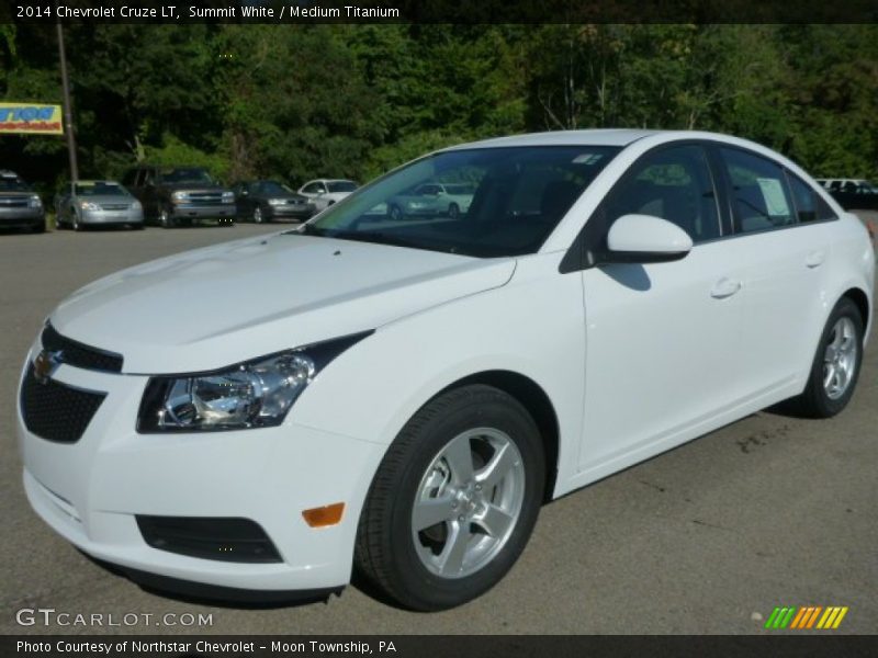 Summit White / Medium Titanium 2014 Chevrolet Cruze LT