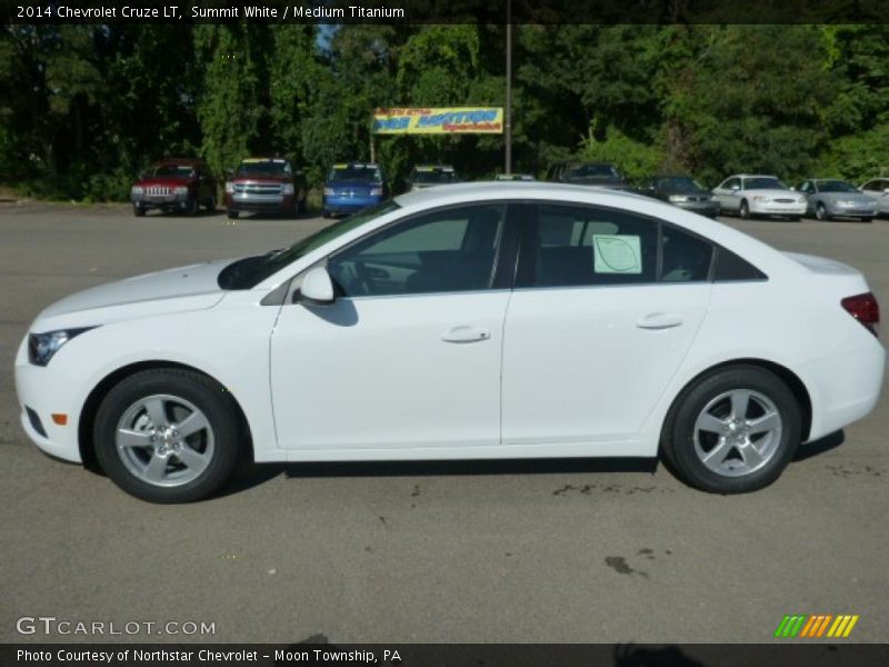 Summit White / Medium Titanium 2014 Chevrolet Cruze LT