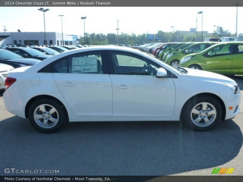 Summit White / Medium Titanium 2014 Chevrolet Cruze LT