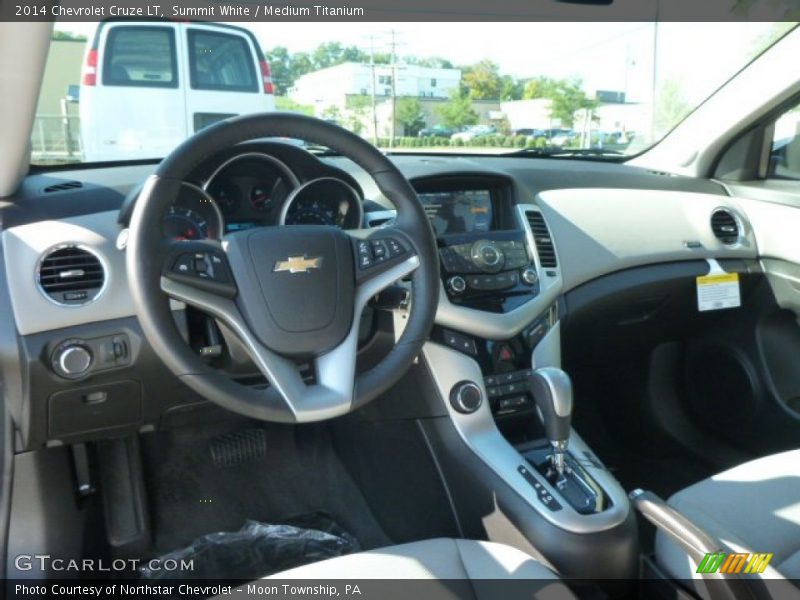 Summit White / Medium Titanium 2014 Chevrolet Cruze LT