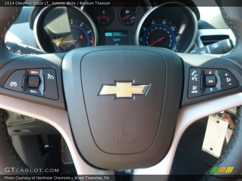 Summit White / Medium Titanium 2014 Chevrolet Cruze LT