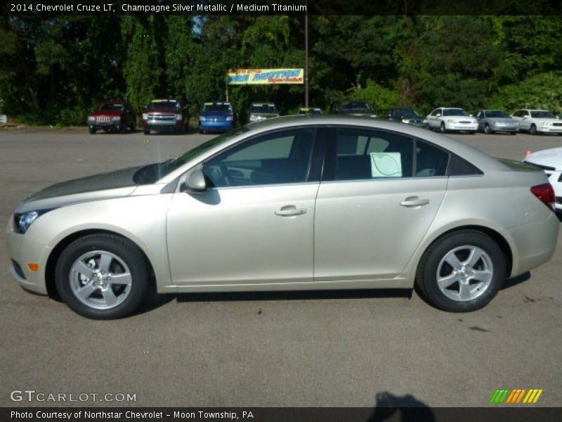 Champagne Silver Metallic / Medium Titanium 2014 Chevrolet Cruze LT