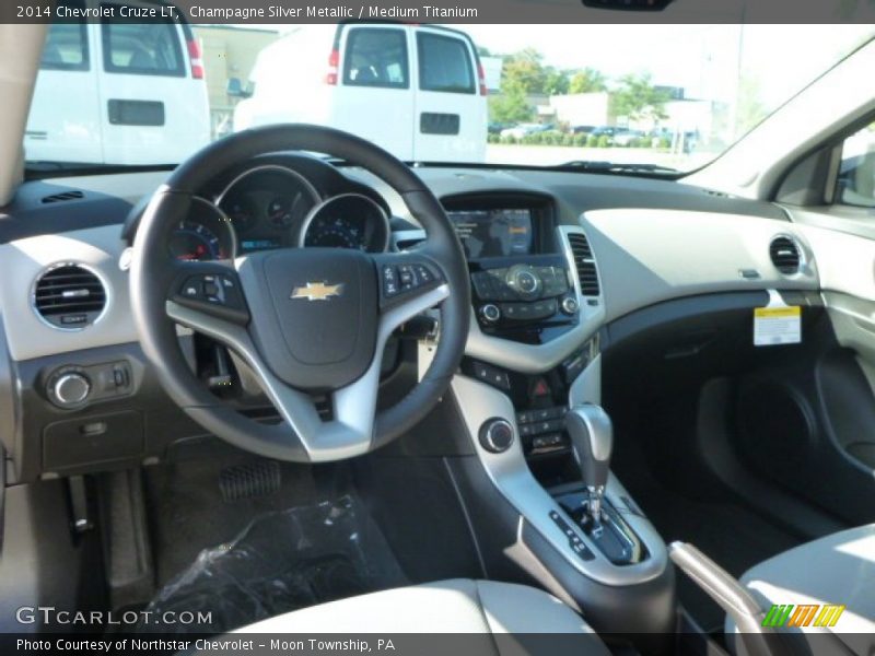 Champagne Silver Metallic / Medium Titanium 2014 Chevrolet Cruze LT