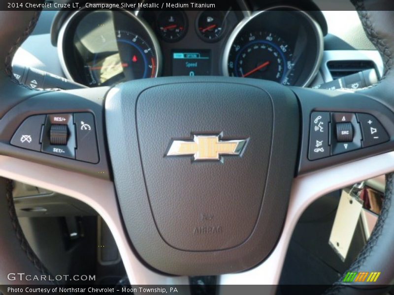 Champagne Silver Metallic / Medium Titanium 2014 Chevrolet Cruze LT