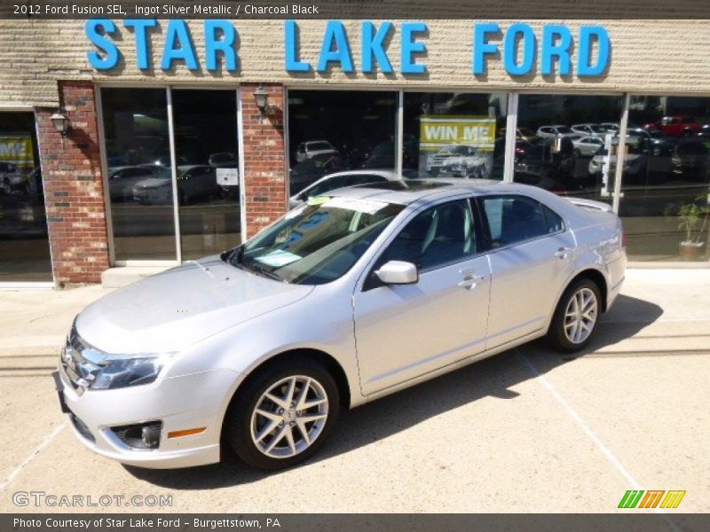 Ingot Silver Metallic / Charcoal Black 2012 Ford Fusion SEL