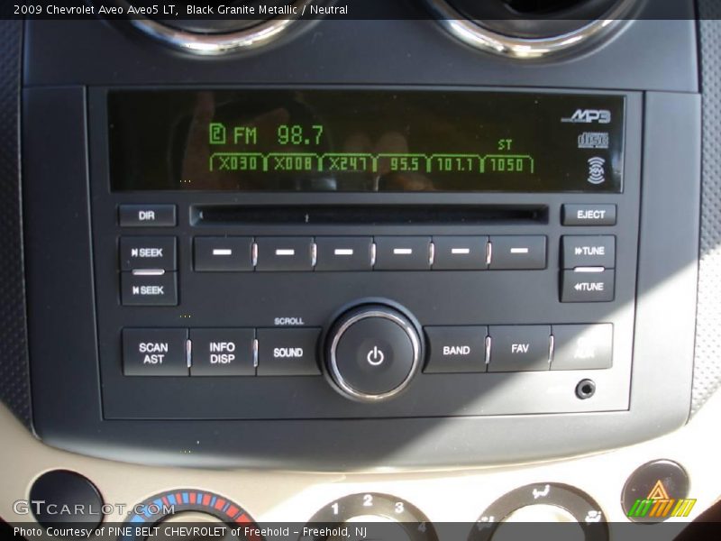 Black Granite Metallic / Neutral 2009 Chevrolet Aveo Aveo5 LT