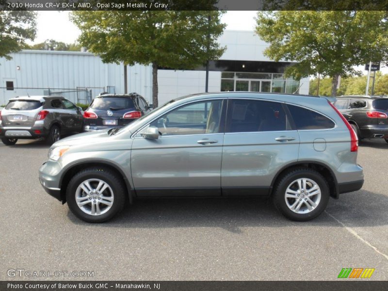 Opal Sage Metallic / Gray 2010 Honda CR-V EX-L AWD