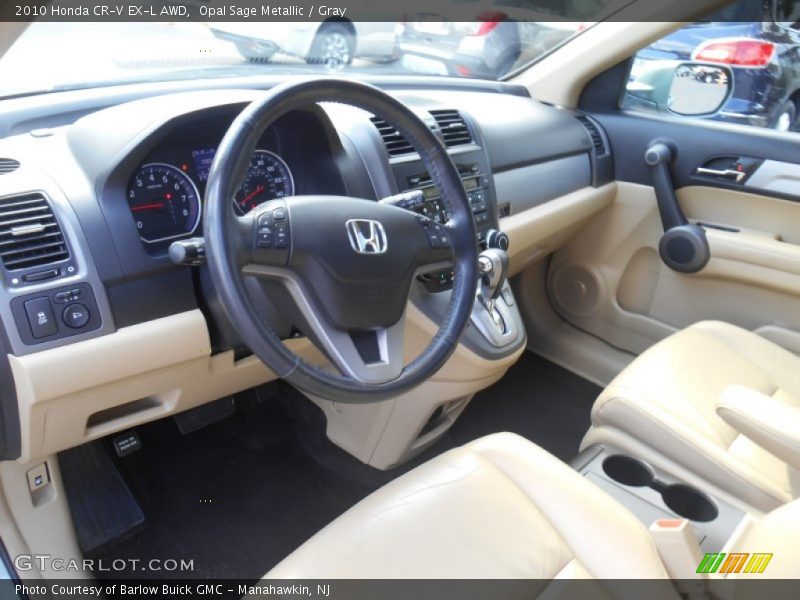 Opal Sage Metallic / Gray 2010 Honda CR-V EX-L AWD