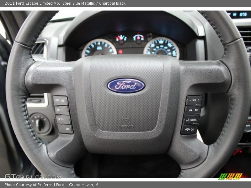 Steel Blue Metallic / Charcoal Black 2011 Ford Escape Limited V6