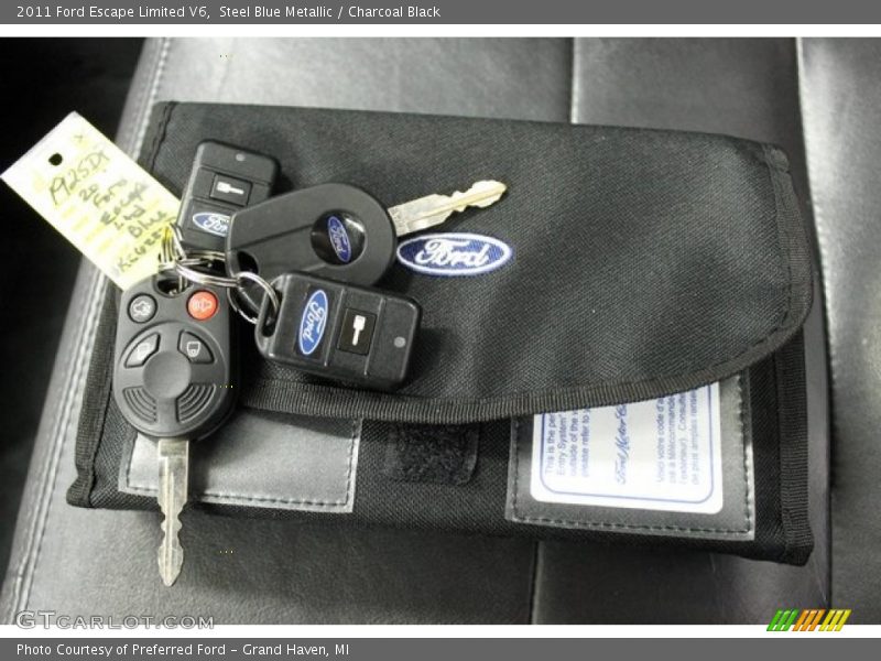 Steel Blue Metallic / Charcoal Black 2011 Ford Escape Limited V6