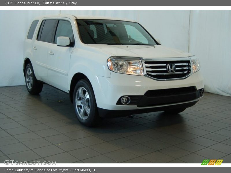 Taffeta White / Gray 2015 Honda Pilot EX