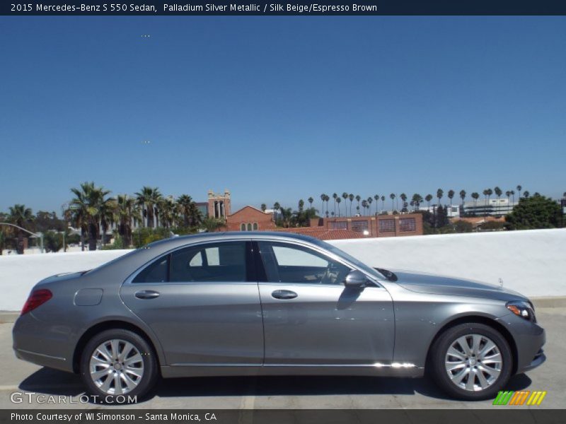 Palladium Silver Metallic / Silk Beige/Espresso Brown 2015 Mercedes-Benz S 550 Sedan