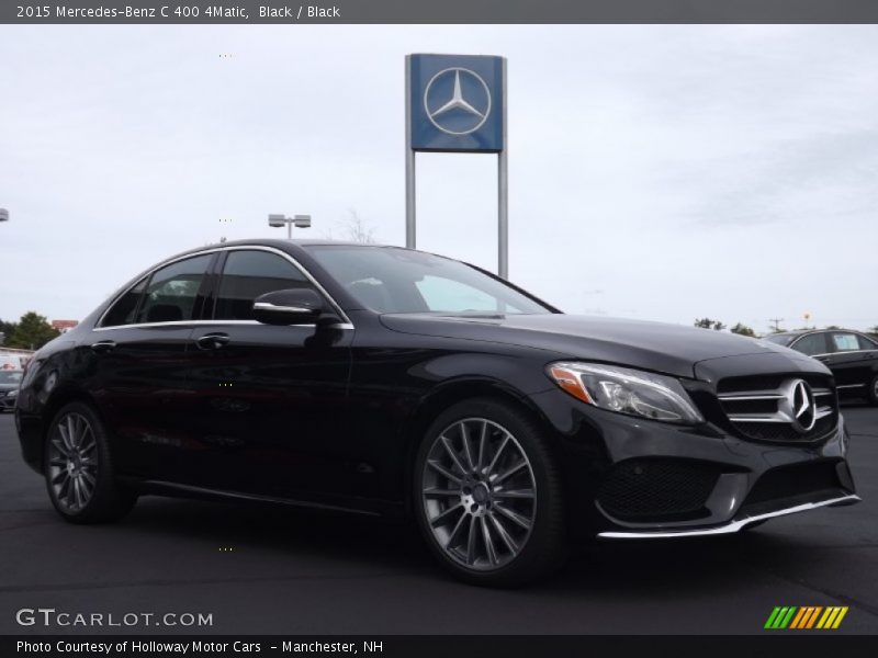 Black / Black 2015 Mercedes-Benz C 400 4Matic