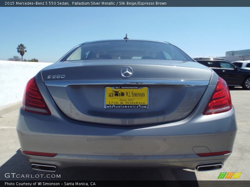 Palladium Silver Metallic / Silk Beige/Espresso Brown 2015 Mercedes-Benz S 550 Sedan