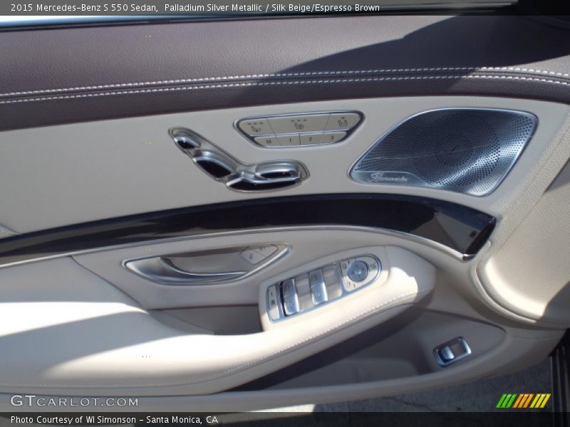 Palladium Silver Metallic / Silk Beige/Espresso Brown 2015 Mercedes-Benz S 550 Sedan