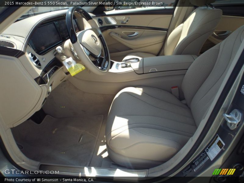 Palladium Silver Metallic / Silk Beige/Espresso Brown 2015 Mercedes-Benz S 550 Sedan