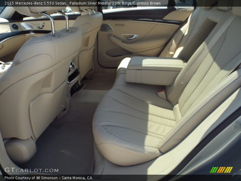 Palladium Silver Metallic / Silk Beige/Espresso Brown 2015 Mercedes-Benz S 550 Sedan