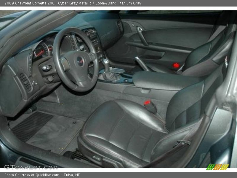 Ebony/Dark Titanium Gray Interior - 2009 Corvette Z06 