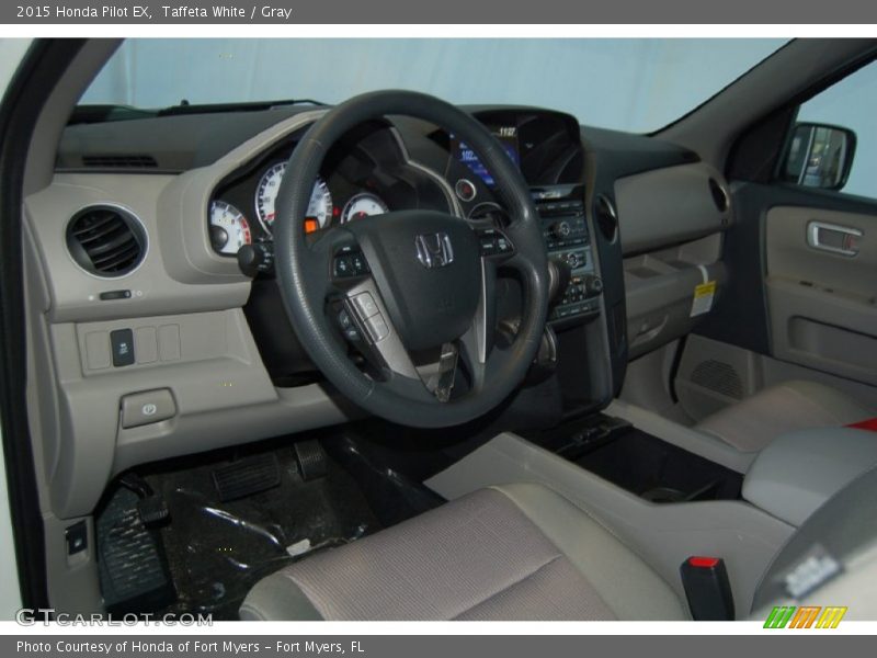 Taffeta White / Gray 2015 Honda Pilot EX