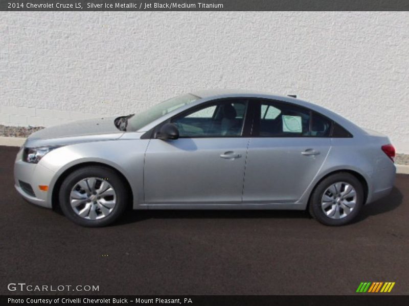 Silver Ice Metallic / Jet Black/Medium Titanium 2014 Chevrolet Cruze LS