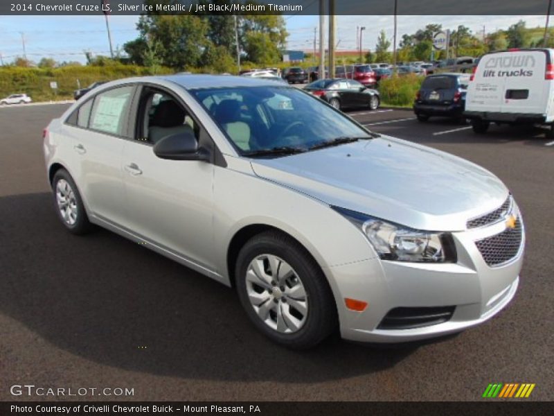 Silver Ice Metallic / Jet Black/Medium Titanium 2014 Chevrolet Cruze LS