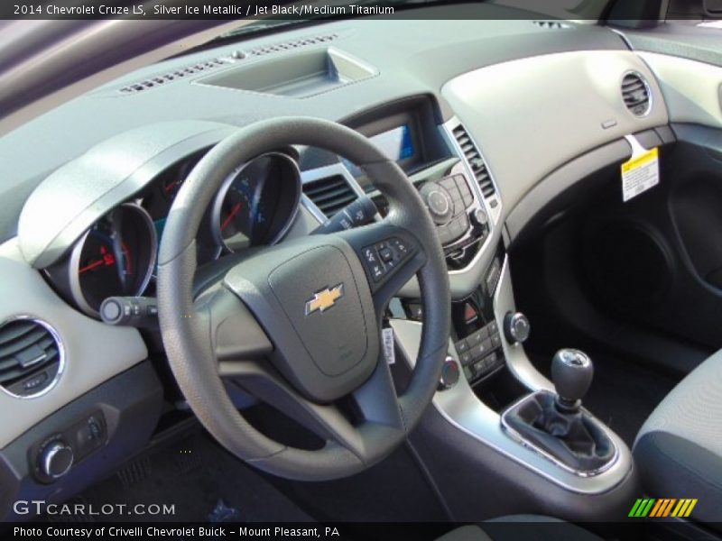 Silver Ice Metallic / Jet Black/Medium Titanium 2014 Chevrolet Cruze LS