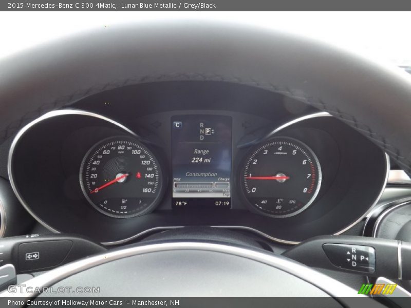 Lunar Blue Metallic / Grey/Black 2015 Mercedes-Benz C 300 4Matic