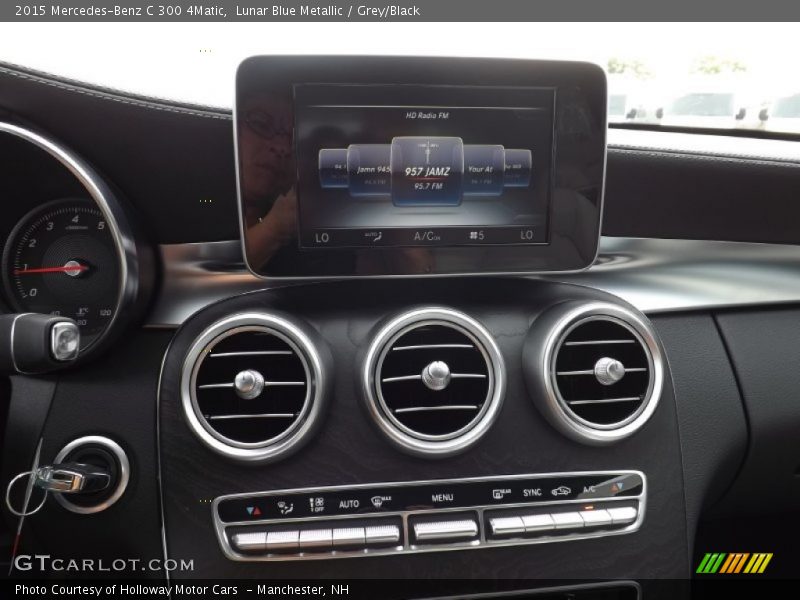 Lunar Blue Metallic / Grey/Black 2015 Mercedes-Benz C 300 4Matic