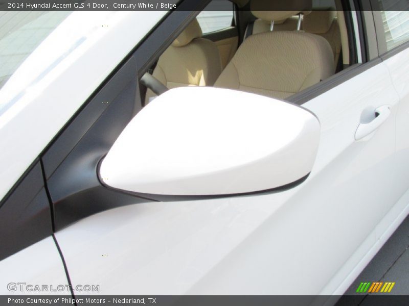 Century White / Beige 2014 Hyundai Accent GLS 4 Door