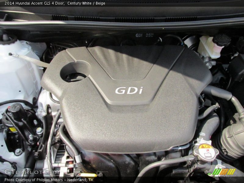 Century White / Beige 2014 Hyundai Accent GLS 4 Door