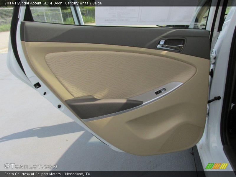 Century White / Beige 2014 Hyundai Accent GLS 4 Door