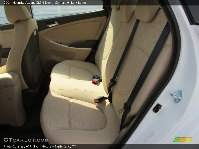 Century White / Beige 2014 Hyundai Accent GLS 4 Door