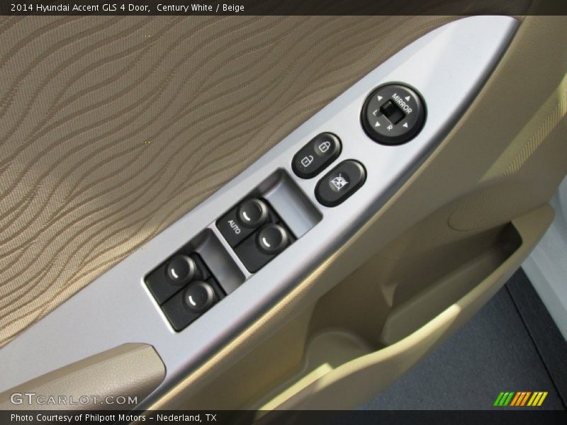 Century White / Beige 2014 Hyundai Accent GLS 4 Door