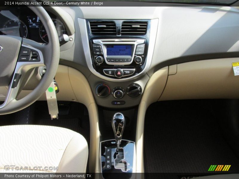 Century White / Beige 2014 Hyundai Accent GLS 4 Door