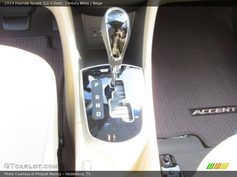 Century White / Beige 2014 Hyundai Accent GLS 4 Door