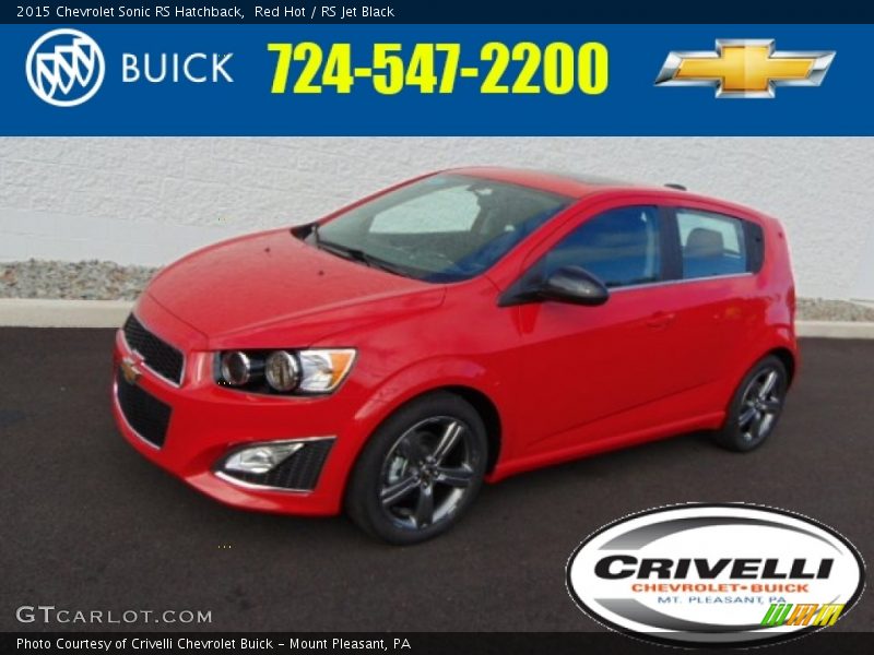 Red Hot / RS Jet Black 2015 Chevrolet Sonic RS Hatchback
