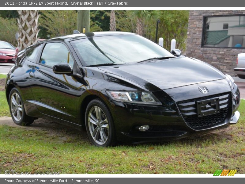 Crystal Black Pearl / Gray Fabric 2011 Honda CR-Z EX Sport Hybrid