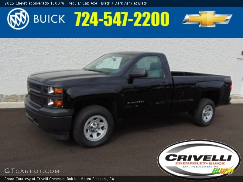 Black / Dark Ash/Jet Black 2015 Chevrolet Silverado 1500 WT Regular Cab 4x4