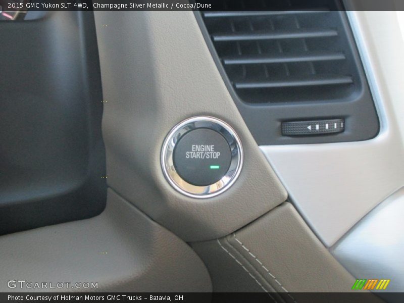 Champagne Silver Metallic / Cocoa/Dune 2015 GMC Yukon SLT 4WD