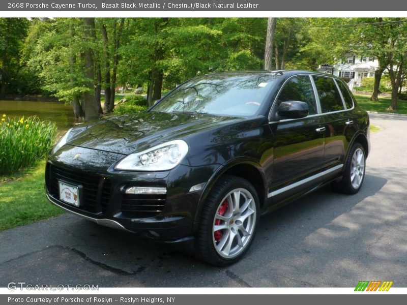 Basalt Black Metallic / Chestnut/Black Natural Leather 2008 Porsche Cayenne Turbo