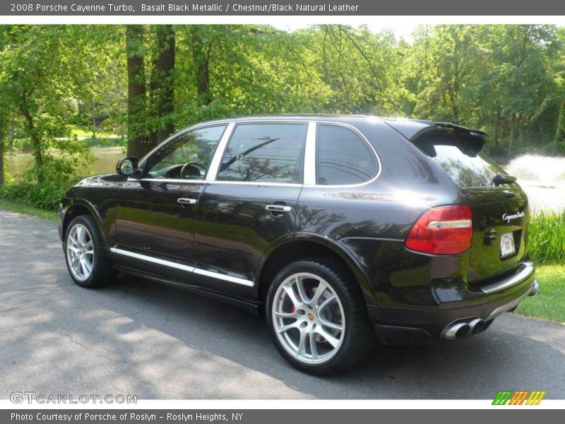 Basalt Black Metallic / Chestnut/Black Natural Leather 2008 Porsche Cayenne Turbo