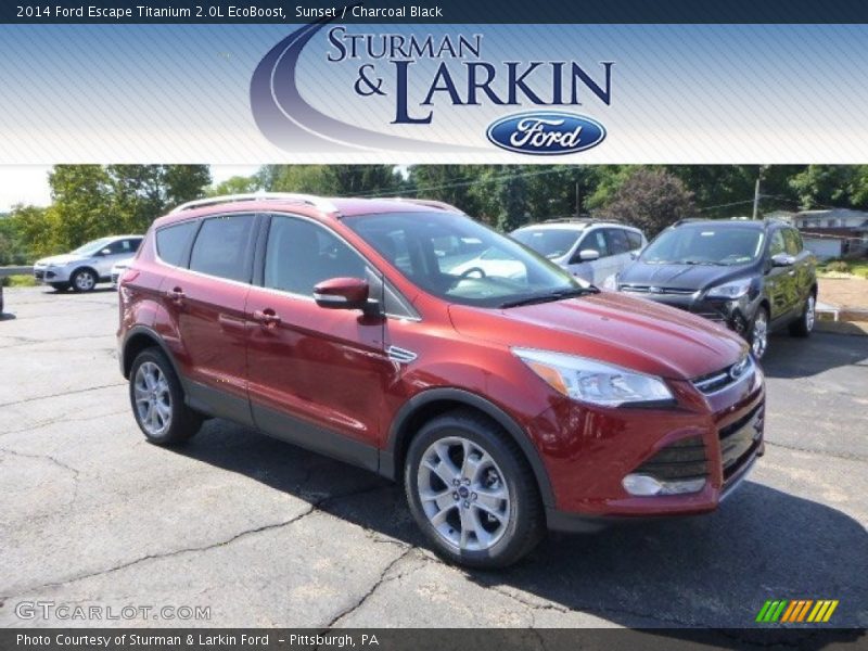 Sunset / Charcoal Black 2014 Ford Escape Titanium 2.0L EcoBoost