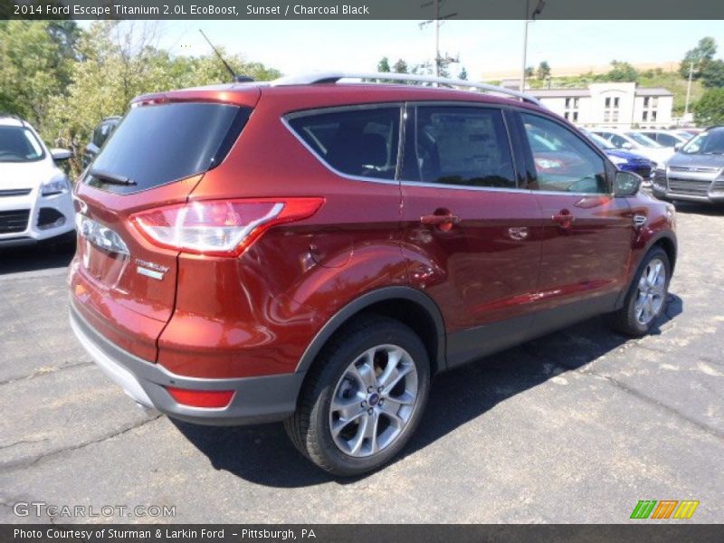 Sunset / Charcoal Black 2014 Ford Escape Titanium 2.0L EcoBoost