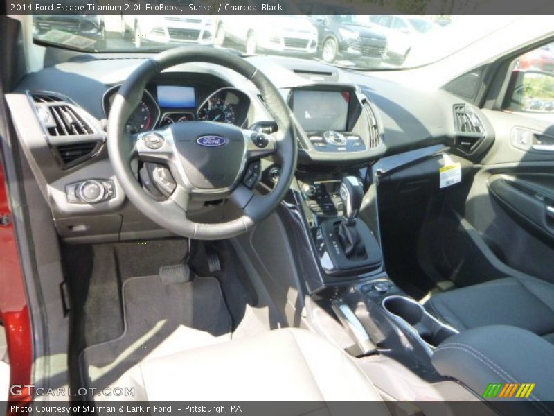 Sunset / Charcoal Black 2014 Ford Escape Titanium 2.0L EcoBoost