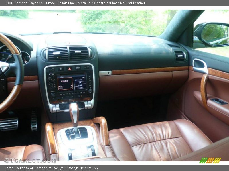 Basalt Black Metallic / Chestnut/Black Natural Leather 2008 Porsche Cayenne Turbo
