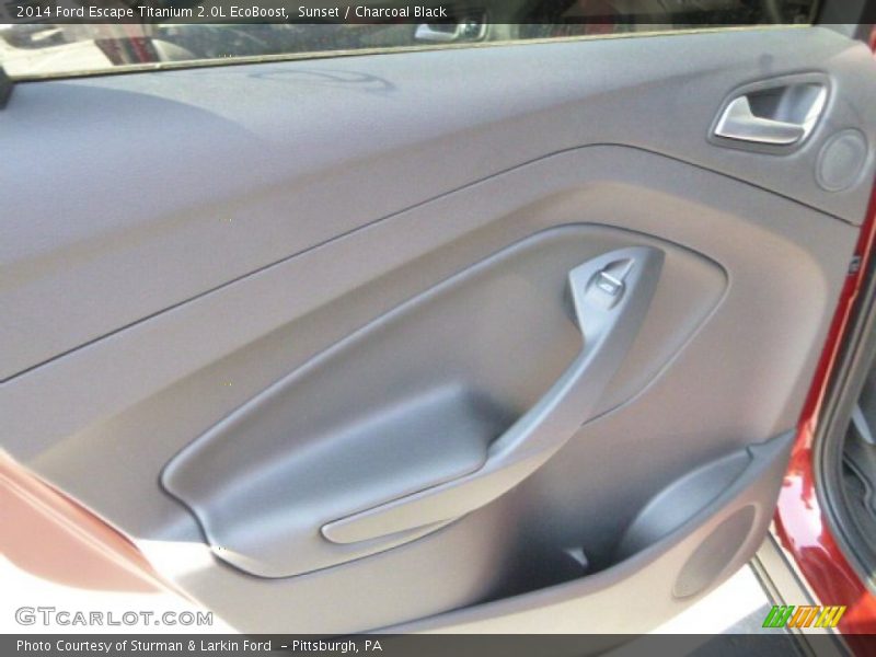 Sunset / Charcoal Black 2014 Ford Escape Titanium 2.0L EcoBoost