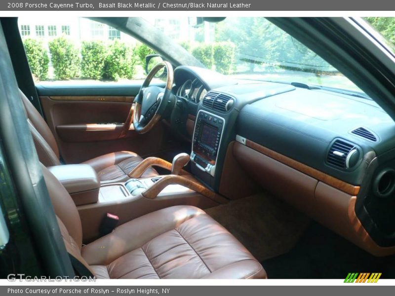 Basalt Black Metallic / Chestnut/Black Natural Leather 2008 Porsche Cayenne Turbo